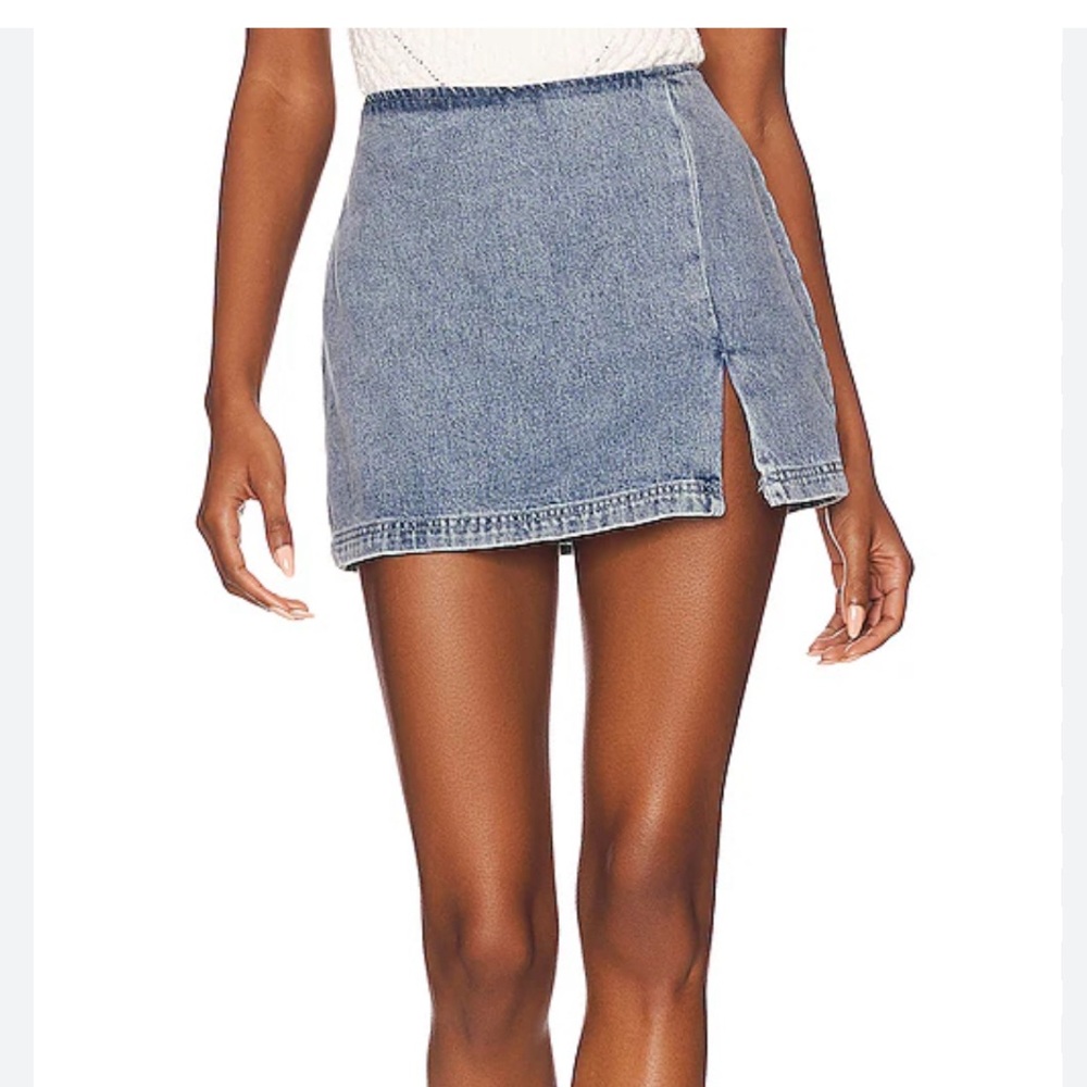 Amanda Uprichard Blue Denim dale skort